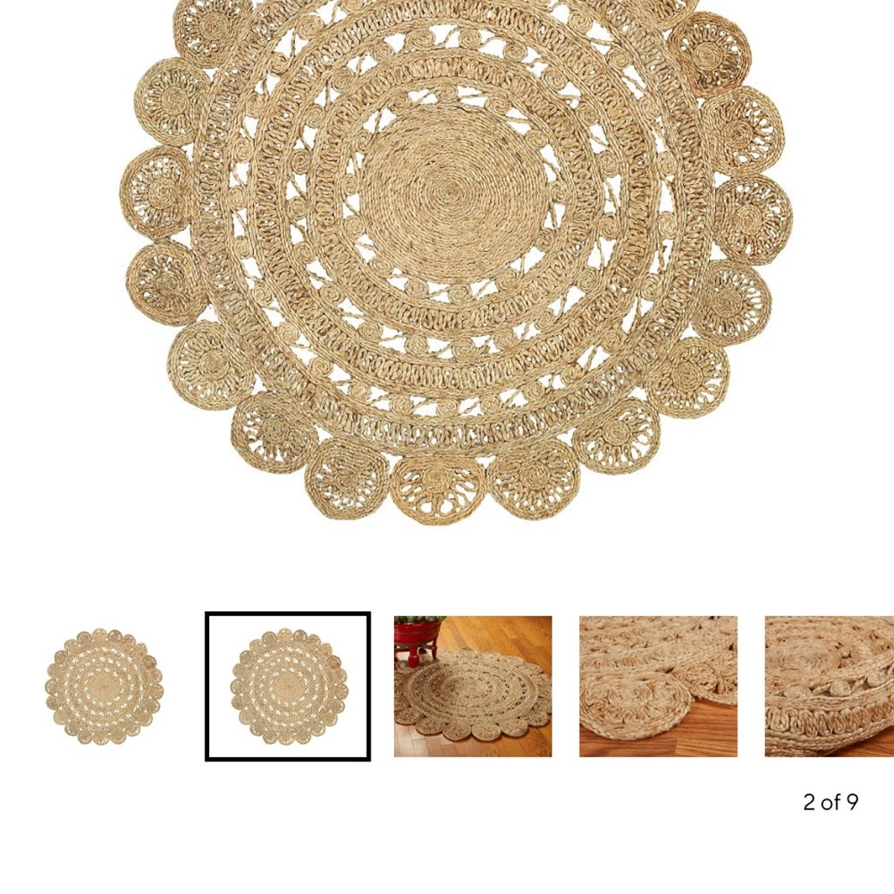 Pottery Barn Natural Jute Round Rug 48 inches